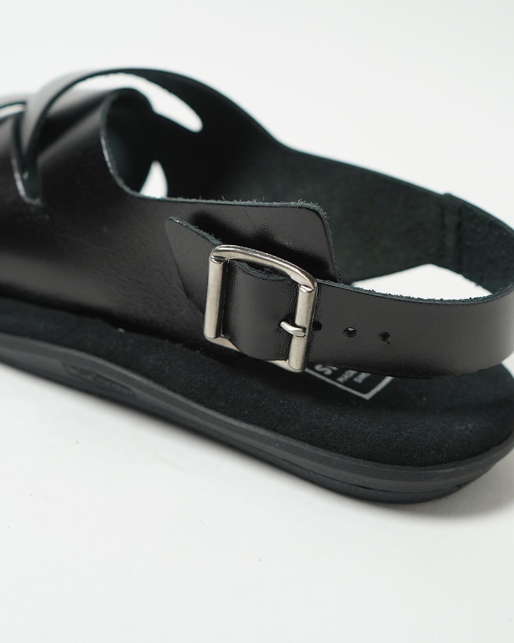 バックストラップ レザー サンダル オールブラック BACK STRAP PB408