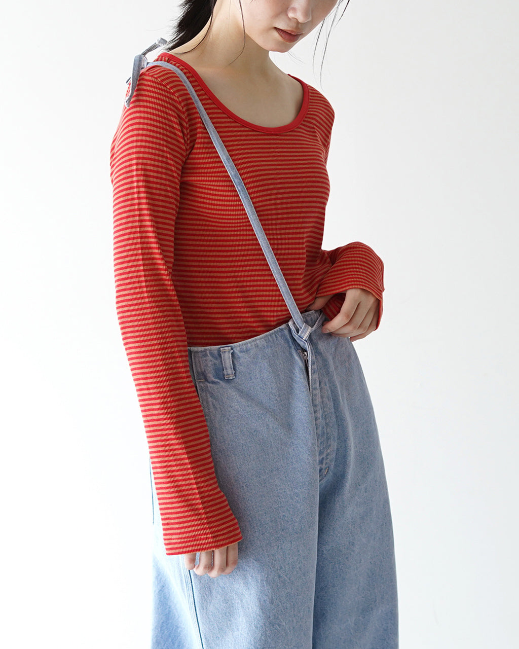 【Crouka別注色】 ラウンド ワイド デニム トラウザー Round wide denim Trousers デニムパンツJ231DN01