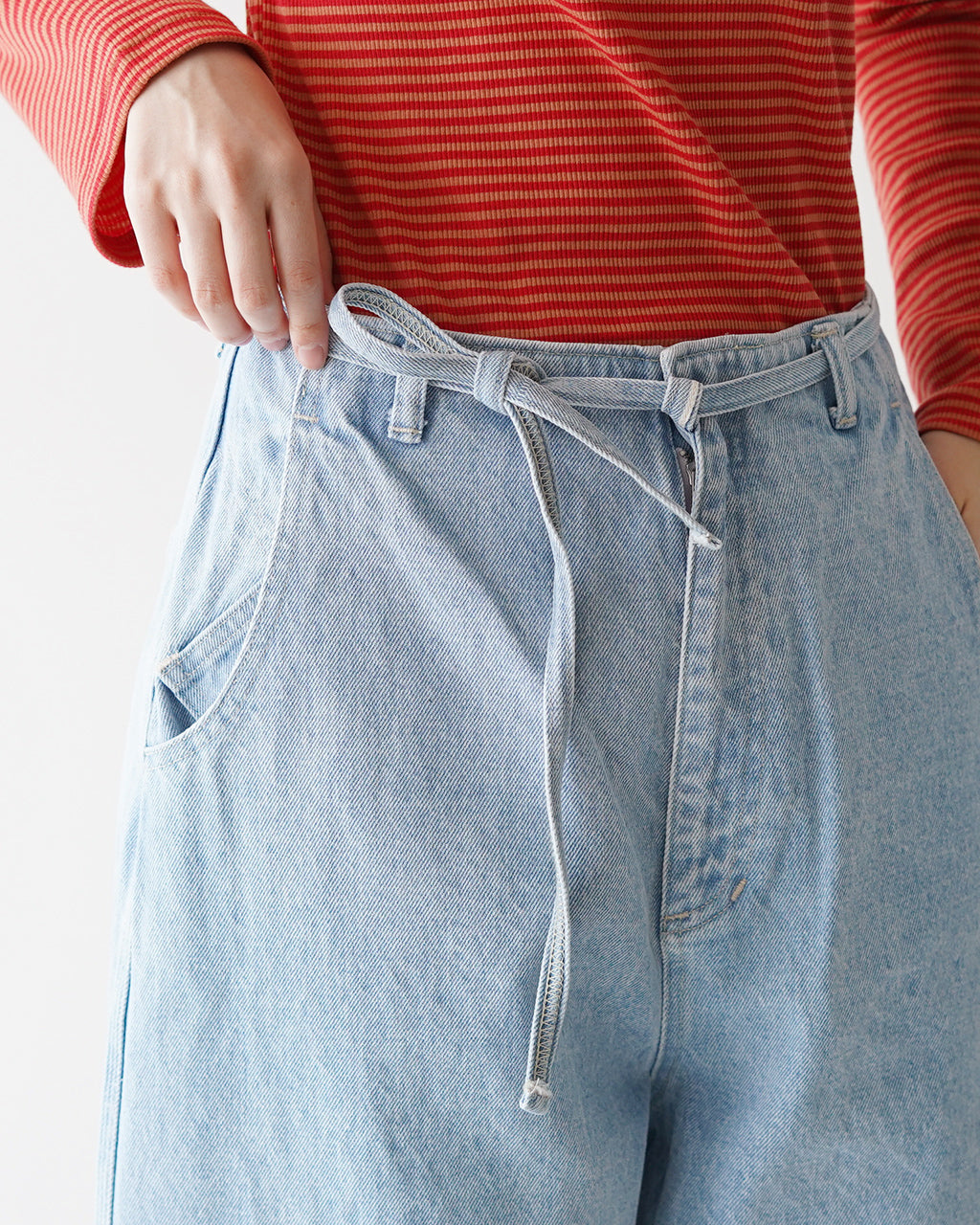 【Crouka別注色】 ラウンド ワイド デニム トラウザー Round wide denim Trousers デニムパンツJ231DN01