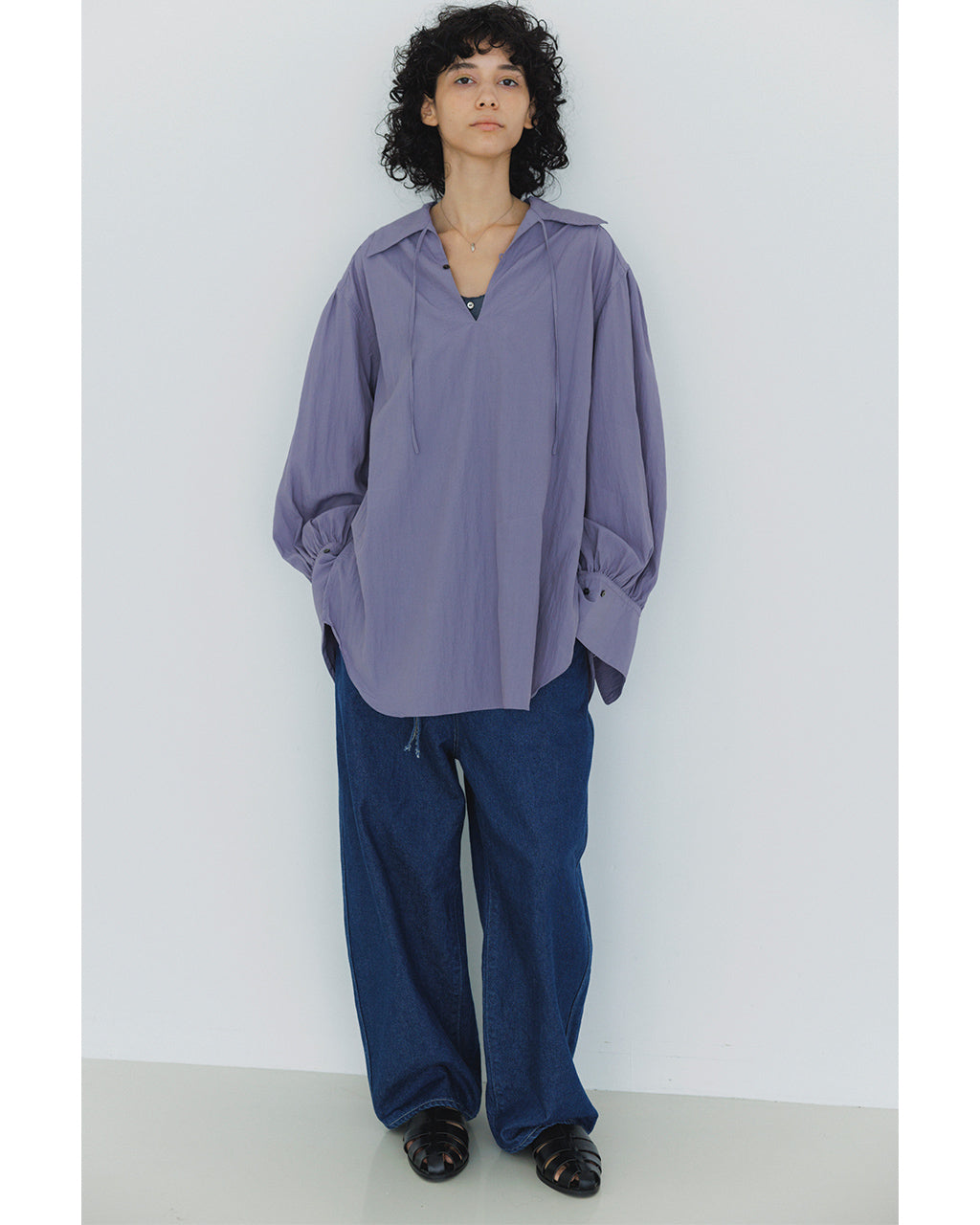 【Crouka別注色】 ラウンド ワイド デニム トラウザー Round wide denim Trousers デニムパンツJ231DN01