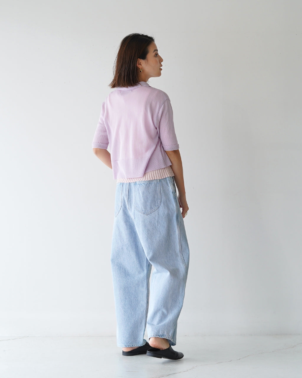 【Crouka別注色】 ラウンド ワイド デニム トラウザー Round wide denim Trousers デニムパンツJ231DN01