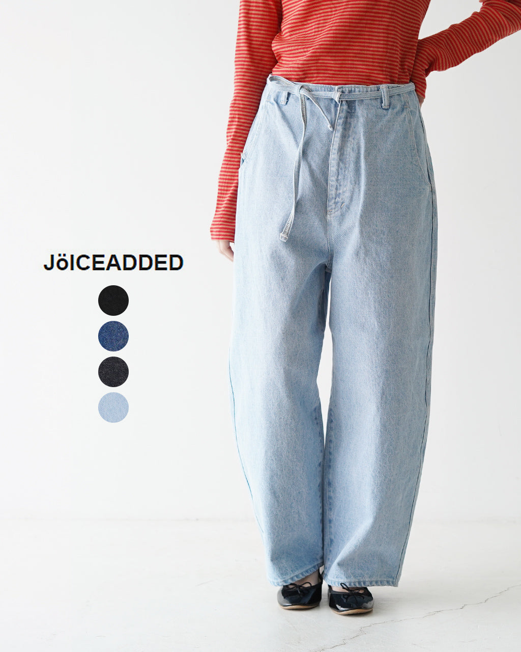 【Crouka別注色】 ラウンド ワイド デニム トラウザー Round wide denim Trousers デニムパンツJ231DN01