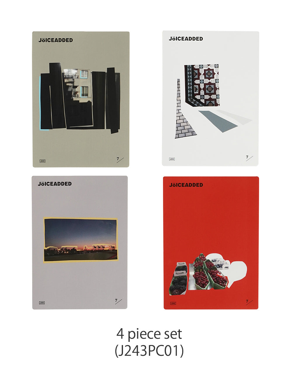 ポストカード 4枚セット POSTCARD 4-PIECE SET 壁 風景 絵はがき インテリア カフェ J241PC01 【メール便可】