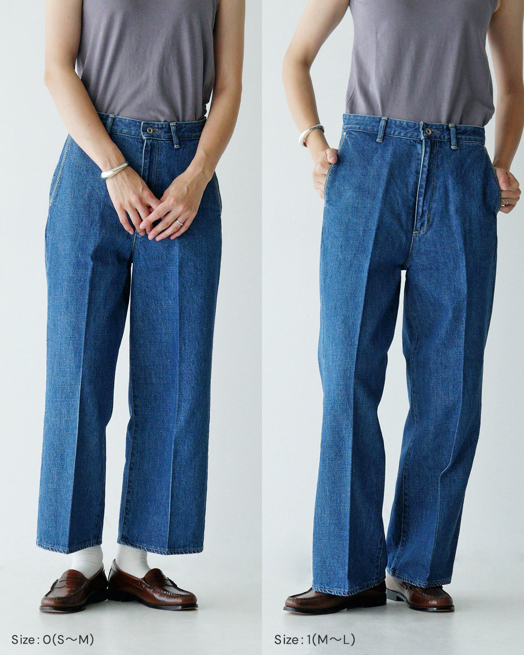 デニムパンツ センタープレス ジーンズ トラウザー ストーンバイオ ハイウエスト ローウエスト Center Crease Denim Trousers J251DN01