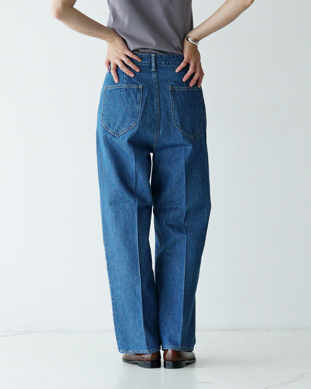 デニムパンツ センタープレス ジーンズ トラウザー ストーンバイオ ハイウエスト ローウエスト Center Crease Denim Trousers J251DN01