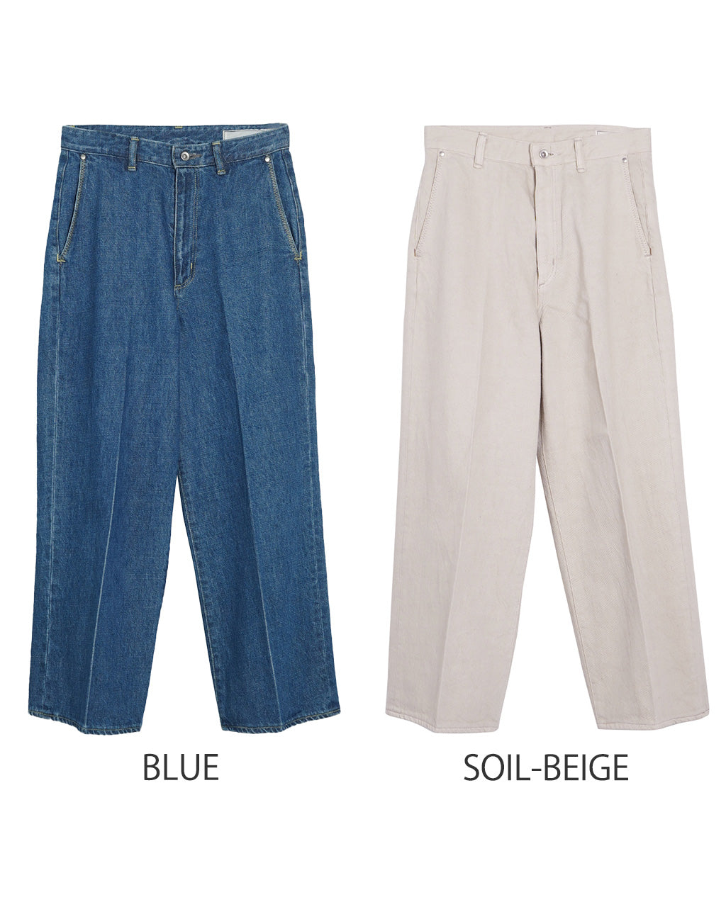 デニムパンツ センタープレス ジーンズ トラウザー ストーンバイオ ハイウエスト ローウエスト Center Crease Denim Trousers J251DN01