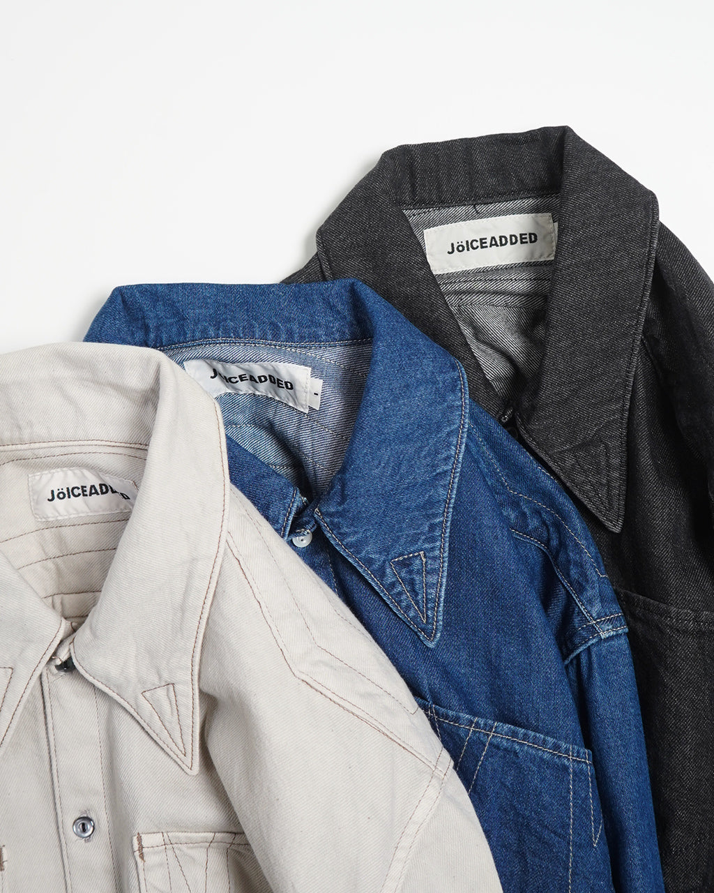 JOICEADDED ジョイスアディッド デニムシャツ Denim Shirt 8oz ジャケット 長袖 オーバーサイズ 幾何学模様 ステッチワーク J251SH01 【送料無料】