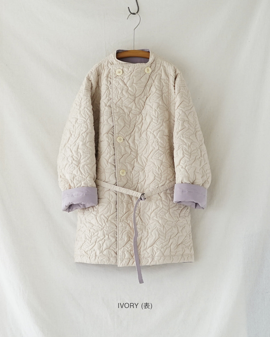 Geometric Leaves Quilted RV Coat J253CO01