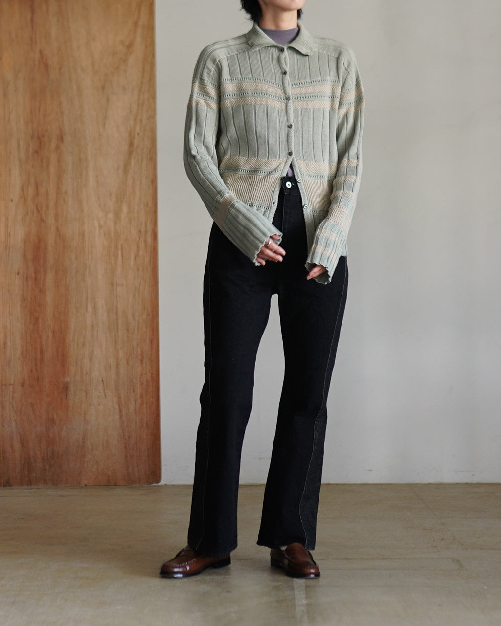 Side Stripe Denim Trousers J253DN01
