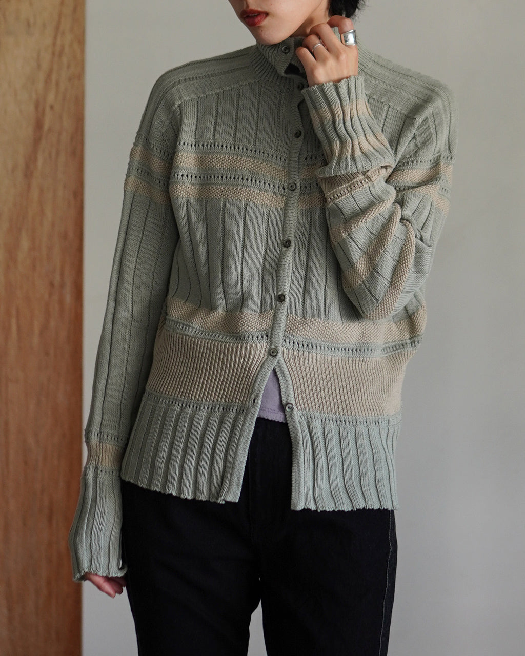 JOICEADDED ジョイスアディッドコットン ニット セーター カーディガン  