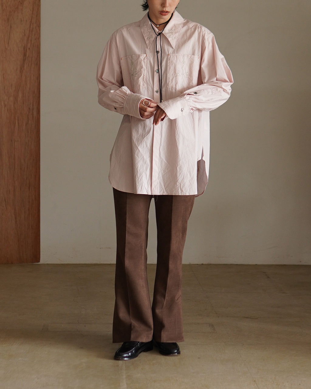 Geometric Embroidered Shirt J253SH02