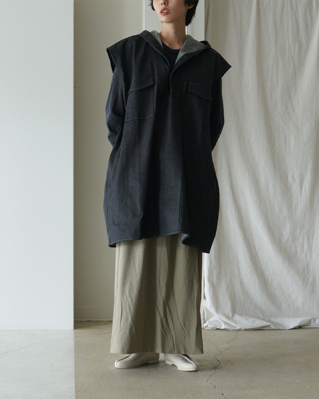JUN MIKAMI デニム ノースリーブ シャツ 25AW-12-J