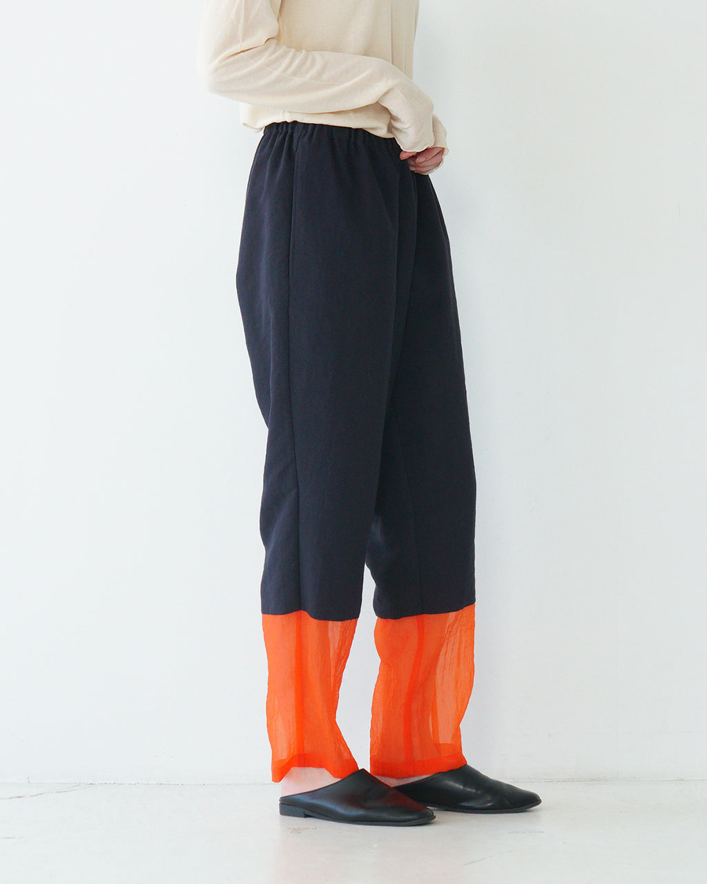 【SALE!20%OFF】シースルーボーダーパンツ イージーパンツ サマーパンツ 25SS-12-J