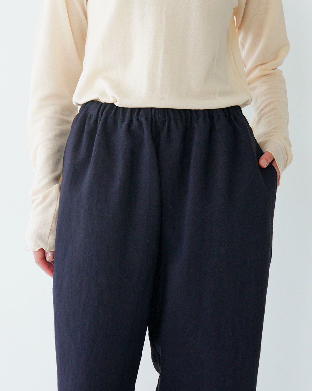 【SALE!20%OFF】シースルーボーダーパンツ イージーパンツ サマーパンツ 25SS-12-J