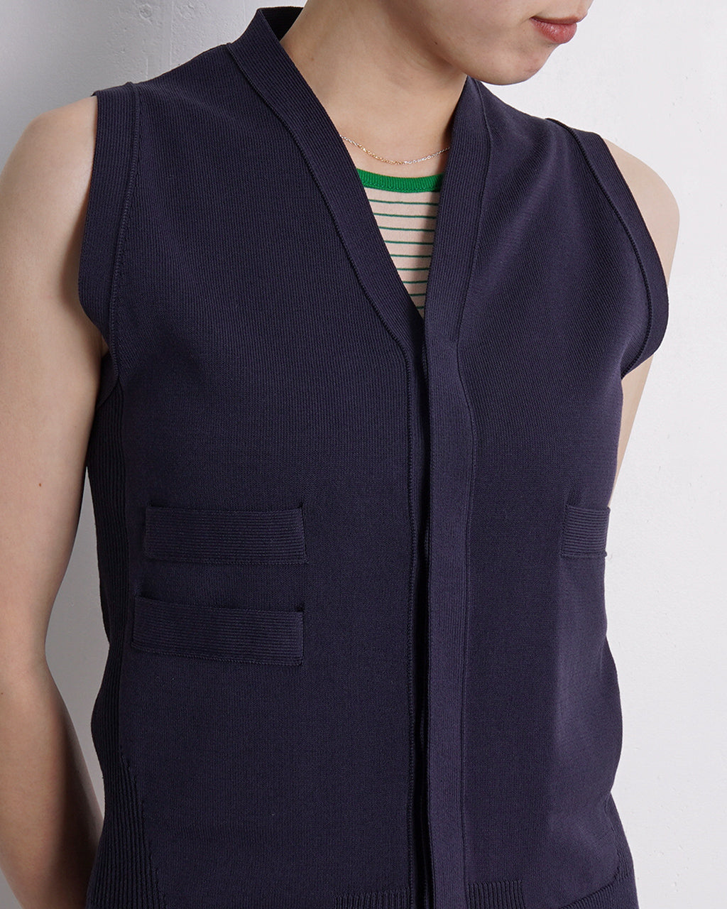 【SALE!20%OFF】ハイツイストヤーンベスト ニット セーター 25SS-20-N