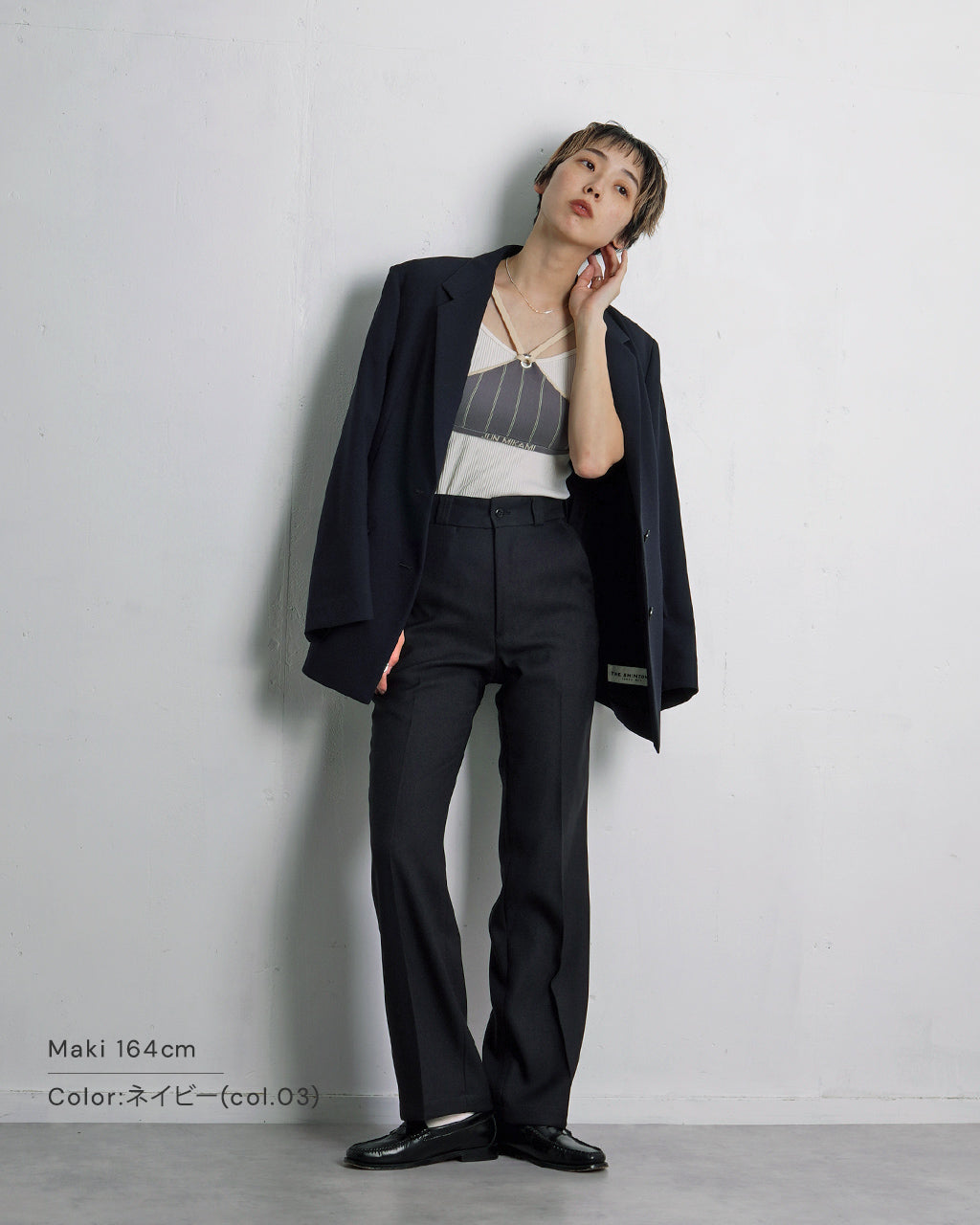 【アウトレット!20%OFF】ハイツイストヤーントライアングルトップ ニットビスチェ 25SS-21-N【送料無料】