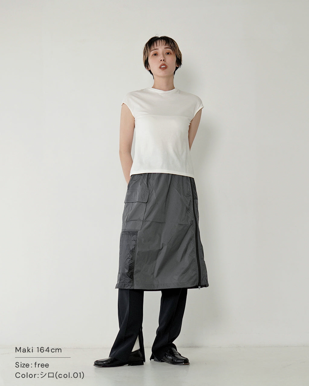 【アウトレット!20%OFF】フレンチスリーブ Tシャツ クルーネック カットソー コンパクト コットン 25SS-28-S【送料無料】
