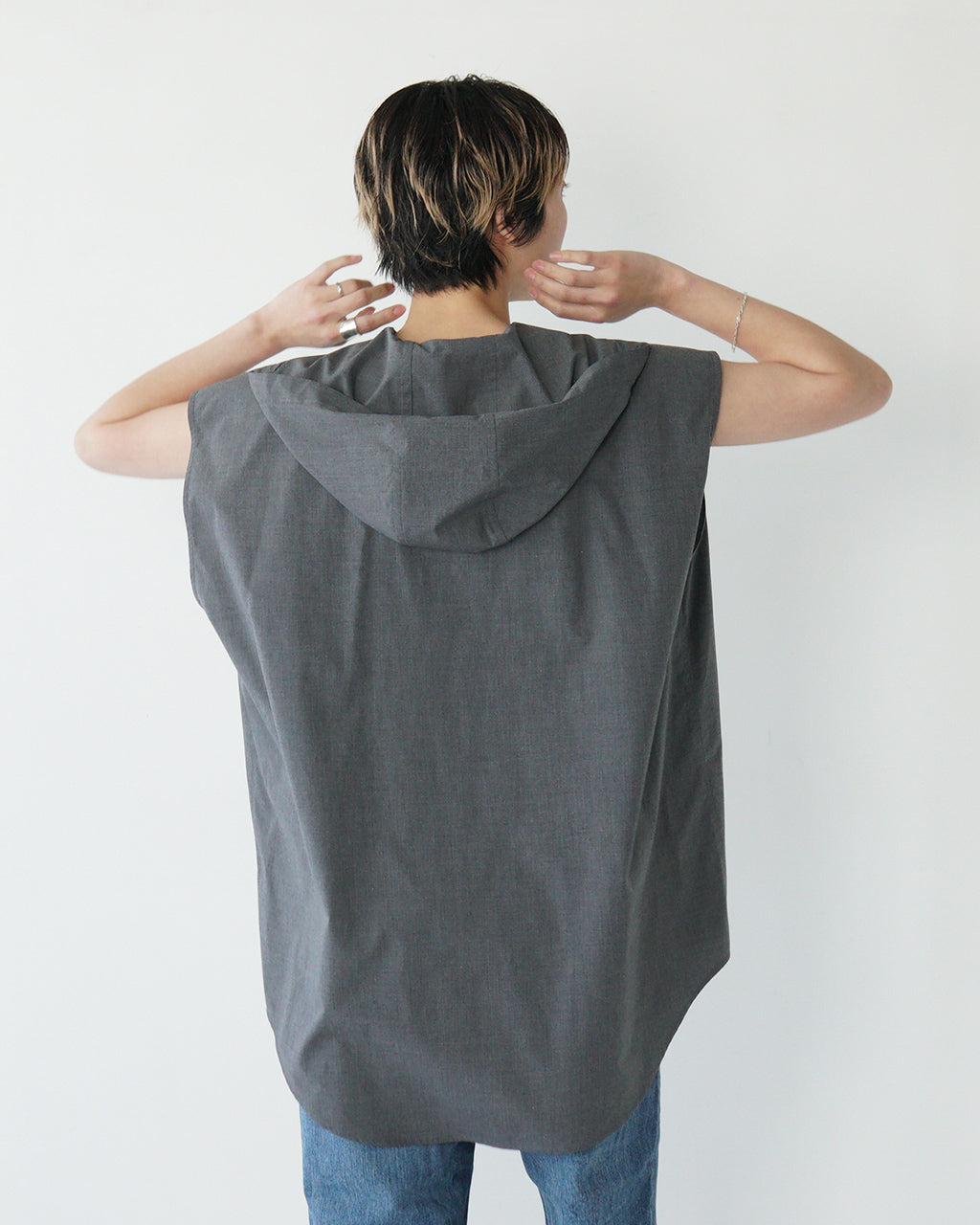 【アウトレット!20%OFF】フード ノースリーブ シャツ 25SS-5-J【送料無料】