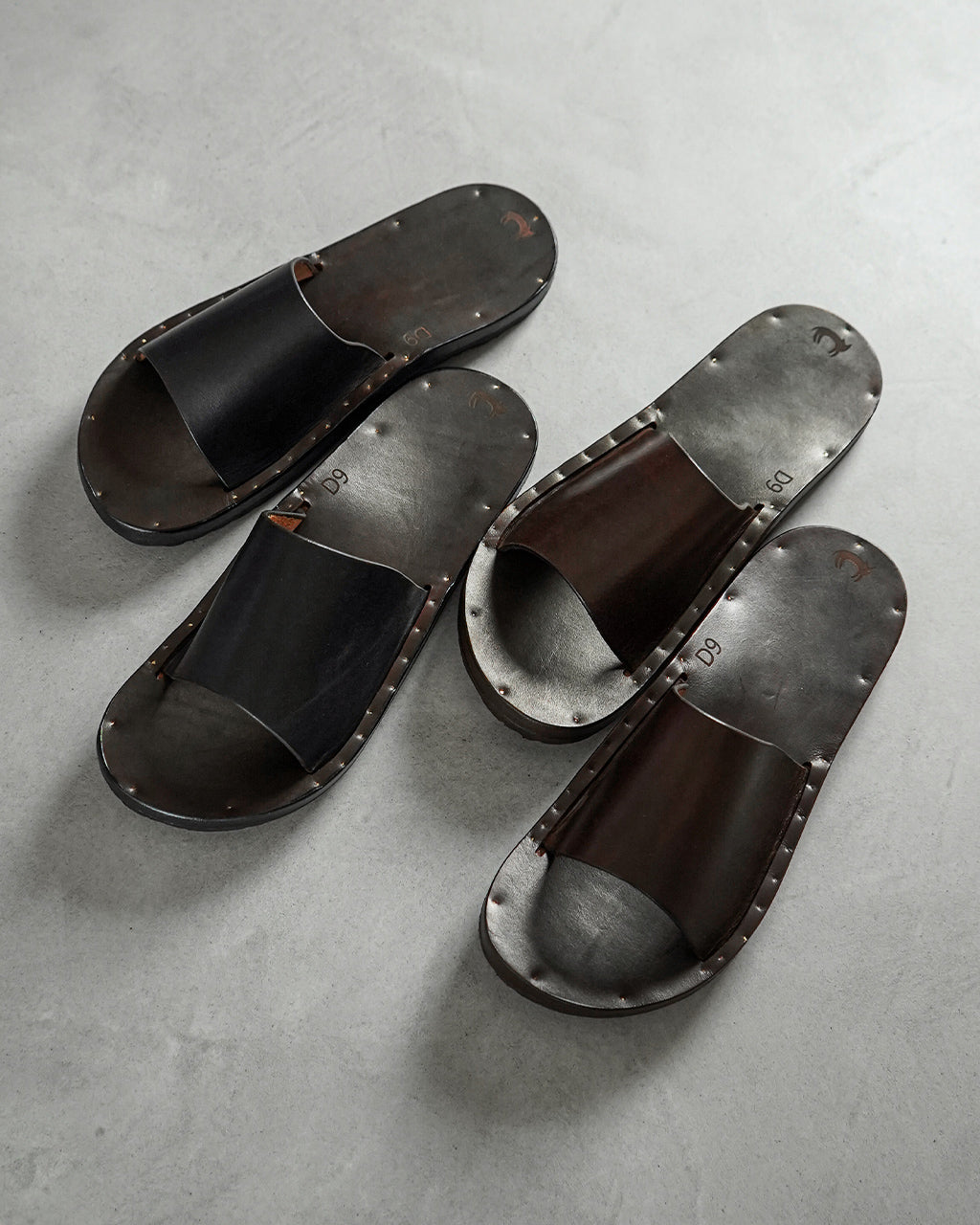 シモーネ SIMONE レザースライドサンダル (ラウンド) 本革 フラットサンダル シューズ 靴 ハンドメイド アメリカ製 JND03-01-009 JND03-01-200