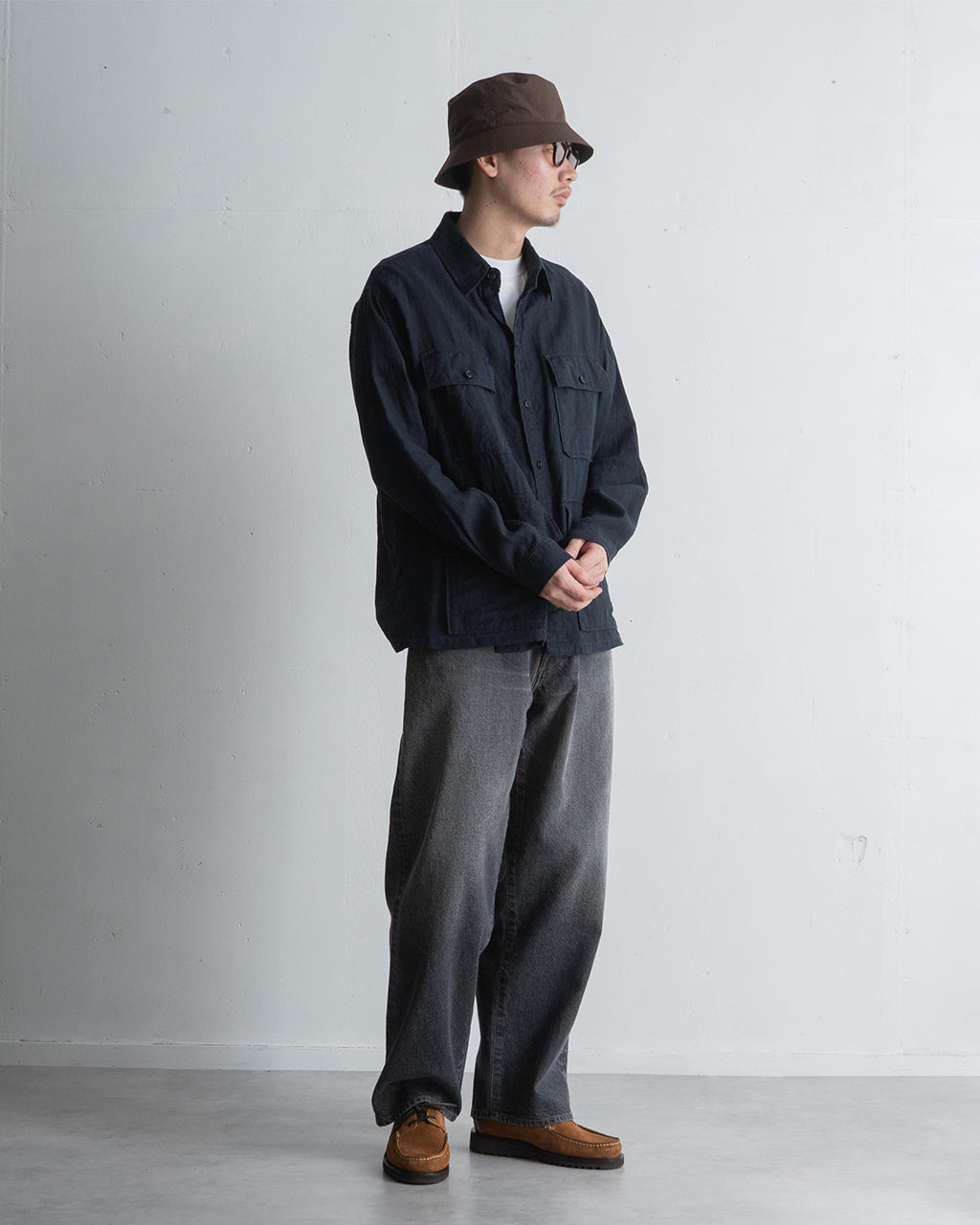 × Paraboot キャプテンサンシャイン × パラブーツドマング スエード Domingue Suede モカシン デッキシューズ KSPB03