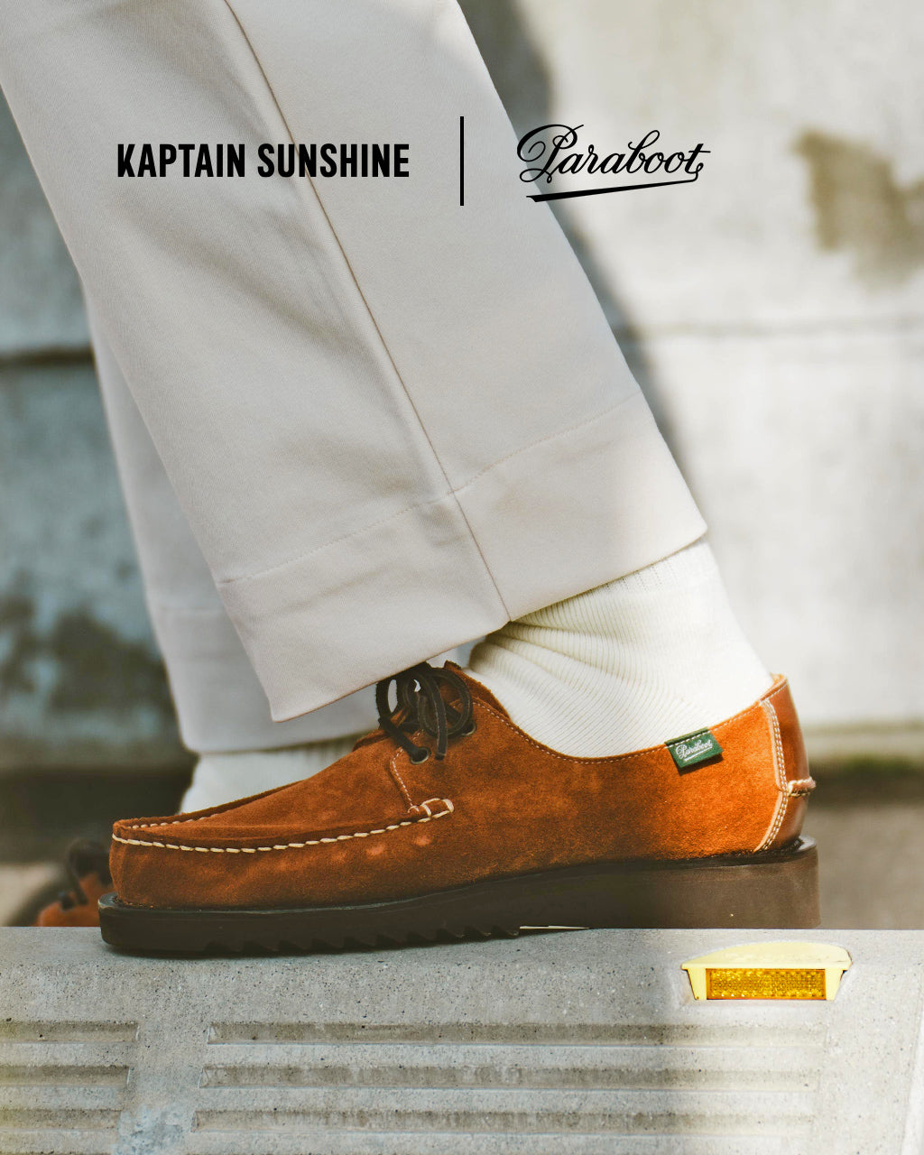 × Paraboot キャプテンサンシャイン × パラブーツドマング スエード Domingue Suede モカシン デッキシューズ KSPB03