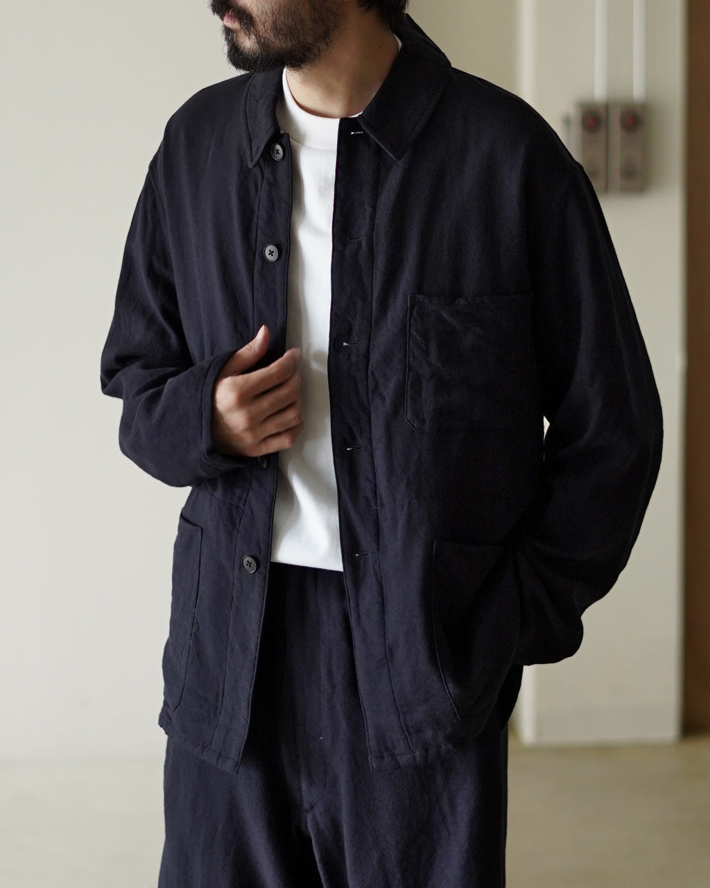 Wool Gauze Work Shirt Jacket KS25FJK12