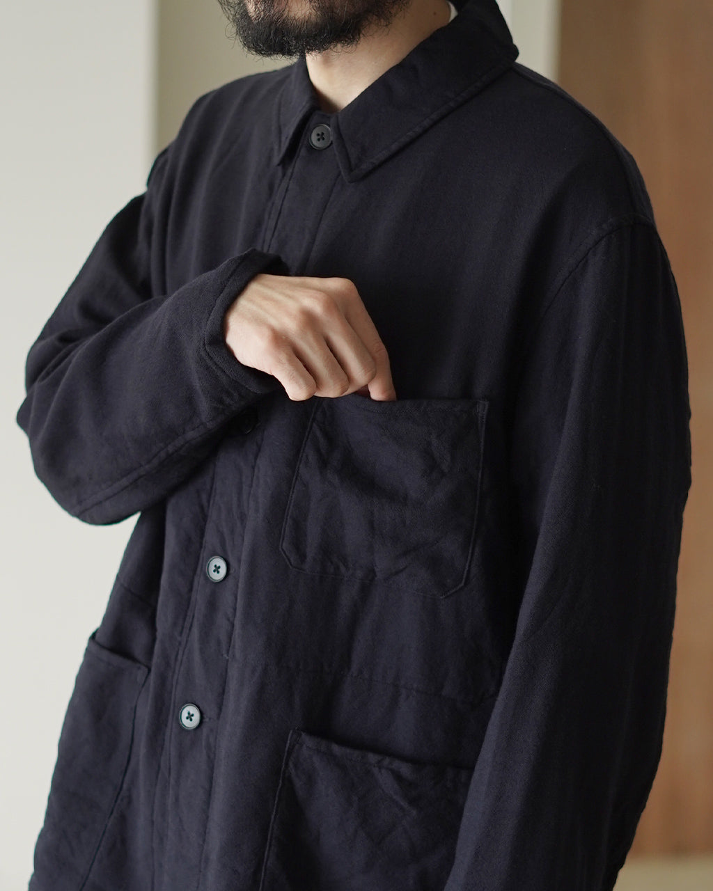 Wool Gauze Work Shirt Jacket KS25FJK12