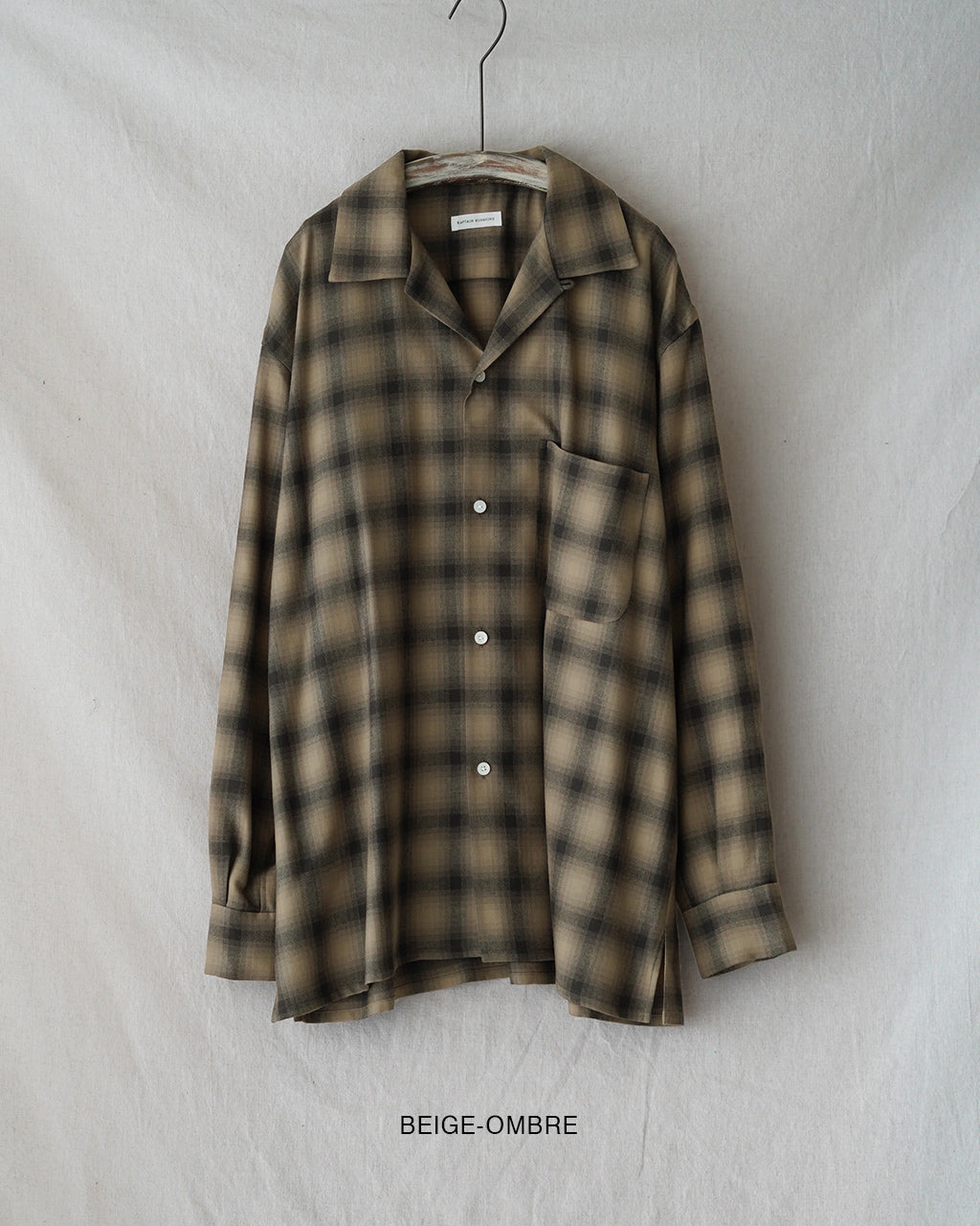 Wool Ombre Open Collared Shirt KS25FSH04