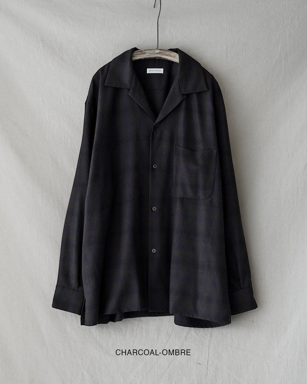 Wool Ombre Open Collared Shirt KS25FSH04