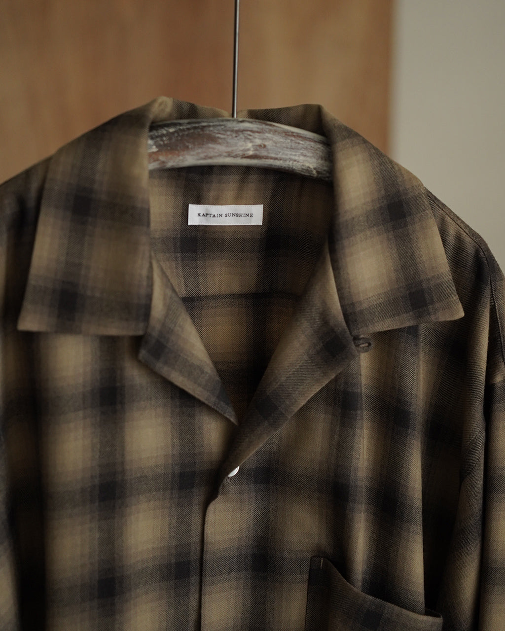 Wool Ombre Open Collared Shirt KS25FSH04