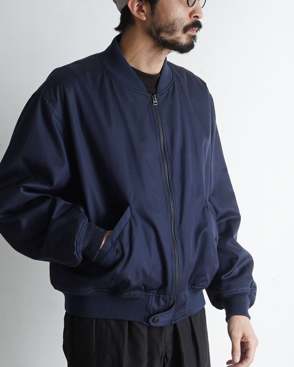 【SALE!20%OFF】フライトジャケット USA Cotton Satin Flight Jacket USAコットン サテン ブルゾン KS25SJK13