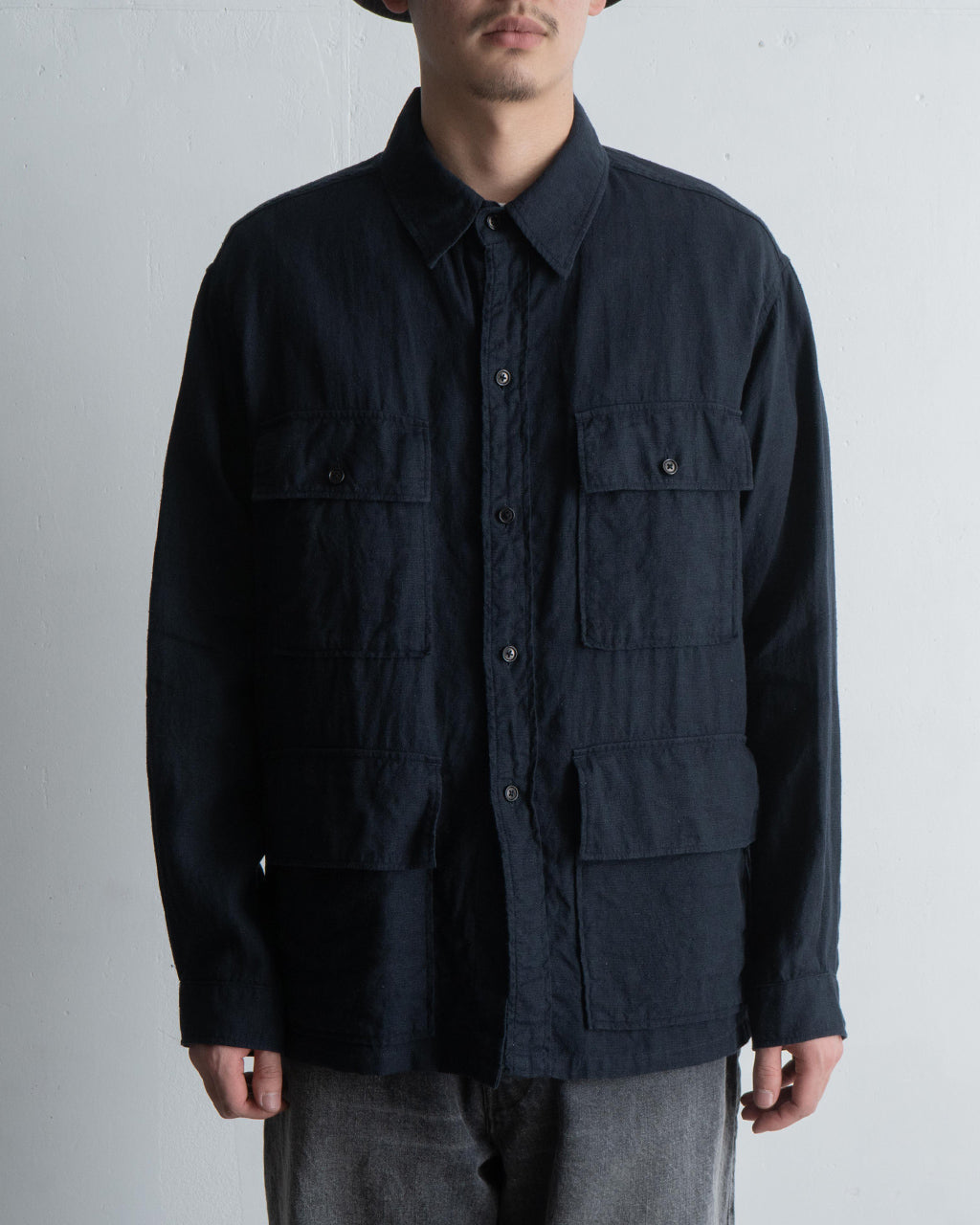 【アウトレット!30%OFF】KAPTAIN SUNSHINE キャプテンサンシャイン サファリシャツジャケット エジプト綿シルク シアサッカー サファリジャケット Safari Shirt Jacket KS25SJK20【送料無料】