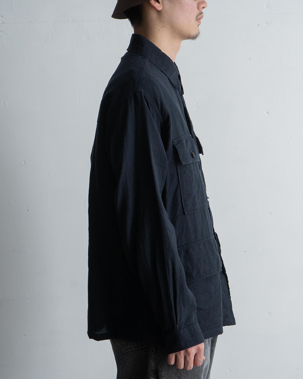 【アウトレット!30%OFF】KAPTAIN SUNSHINE キャプテンサンシャイン サファリシャツジャケット エジプト綿シルク シアサッカー サファリジャケット Safari Shirt Jacket KS25SJK20【送料無料】