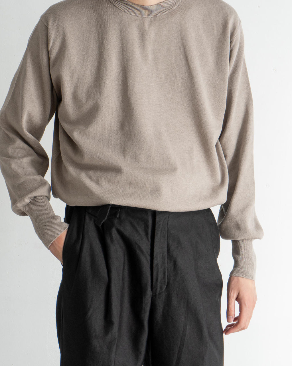 【SALE!30%OFF】コットンニット クルーネック プルオーバー セーター COTTON KNIT CREWNECK PULLOVER KS25SKN04
