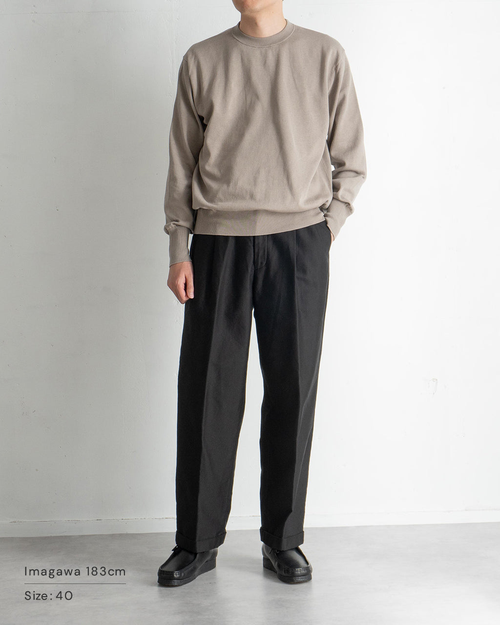 【SALE!30%OFF】コットンニット クルーネック プルオーバー セーター COTTON KNIT CREWNECK PULLOVER KS25SKN04