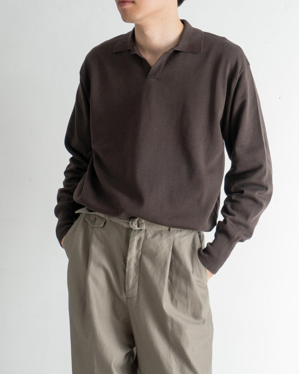 【SALE!30%OFF】コットンニットスキッパー シャツ セーター COTTON KNIT SKIPPER SHIRT KS25SKN05