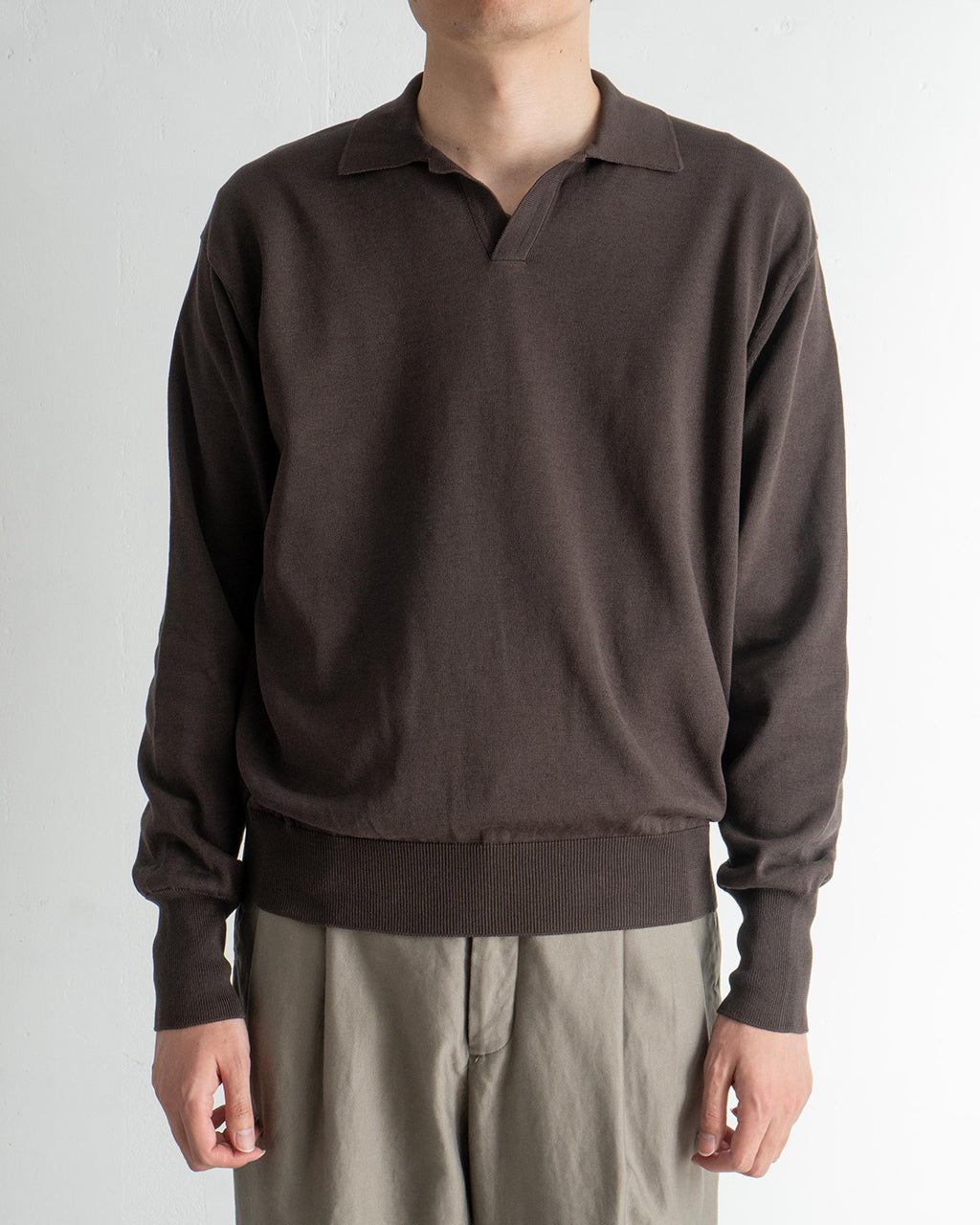 【SALE!30%OFF】コットンニットスキッパー シャツ セーター COTTON KNIT SKIPPER SHIRT KS25SKN05