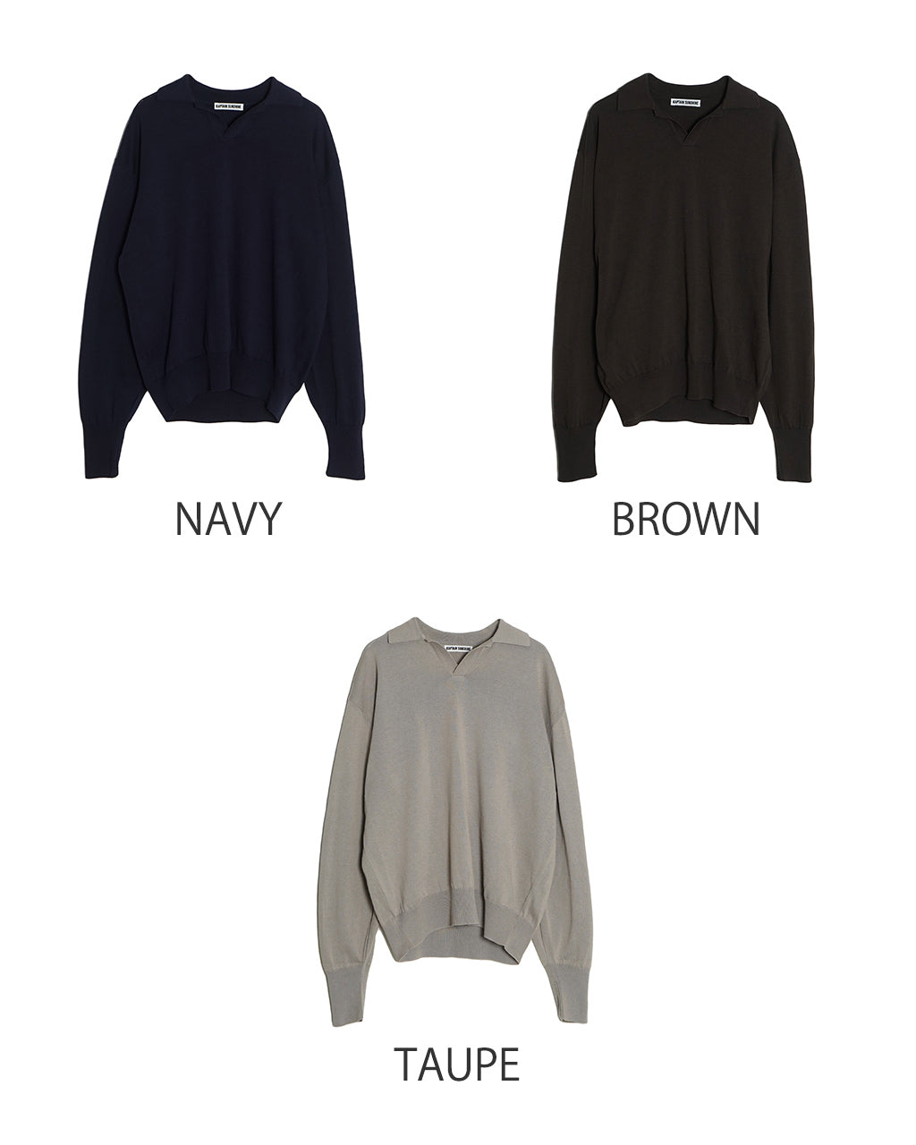 【SALE!30%OFF】コットンニットスキッパー シャツ セーター COTTON KNIT SKIPPER SHIRT KS25SKN05