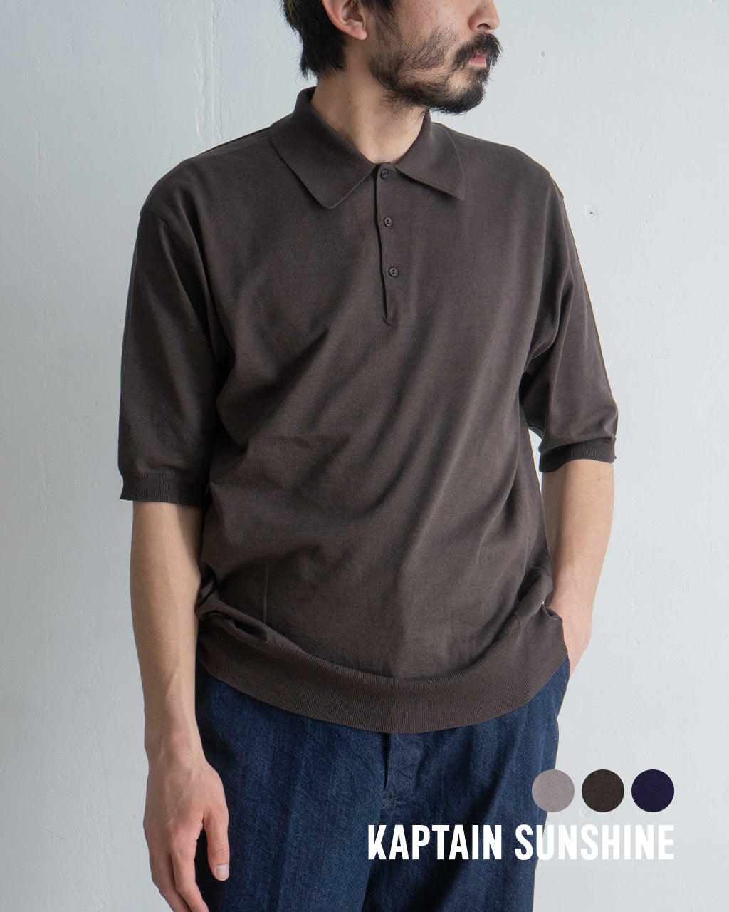 【SALE!20%OFF】コットン ニット ポロシャツ COTTON KNIT POLOSHIRT 半袖 KS25SKN06