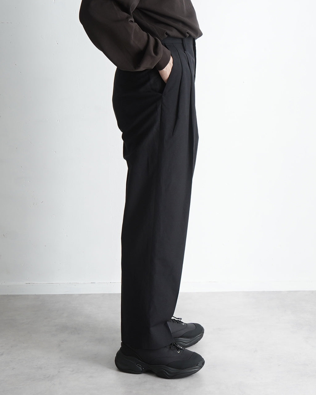 【SALE!20%OFF】シューカット スラックス Shoecut Slacks パンツ トラウザー サマーウール リラックス KS25SPT06