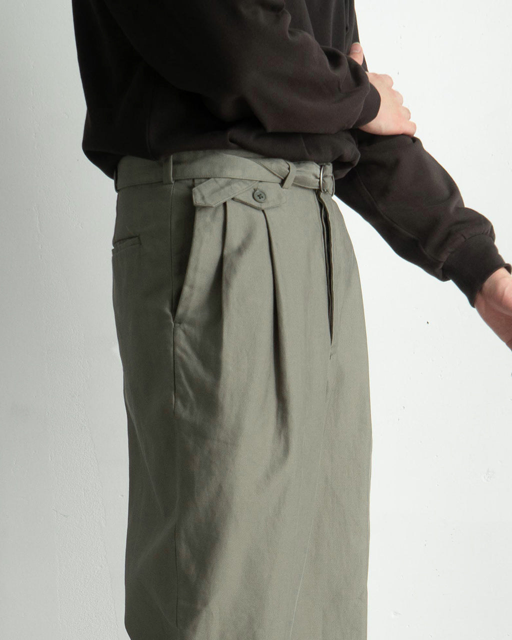 【SALE!20%OFF】ベルト付き トラウザー パンツ リビエラ パンタロン BELTED RIVIERA PANTALON KS25SPT14