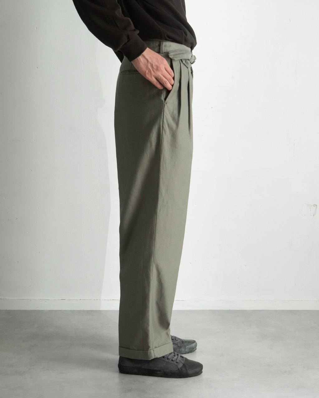 【SALE!20%OFF】ベルト付き トラウザー パンツ リビエラ パンタロン BELTED RIVIERA PANTALON KS25SPT14