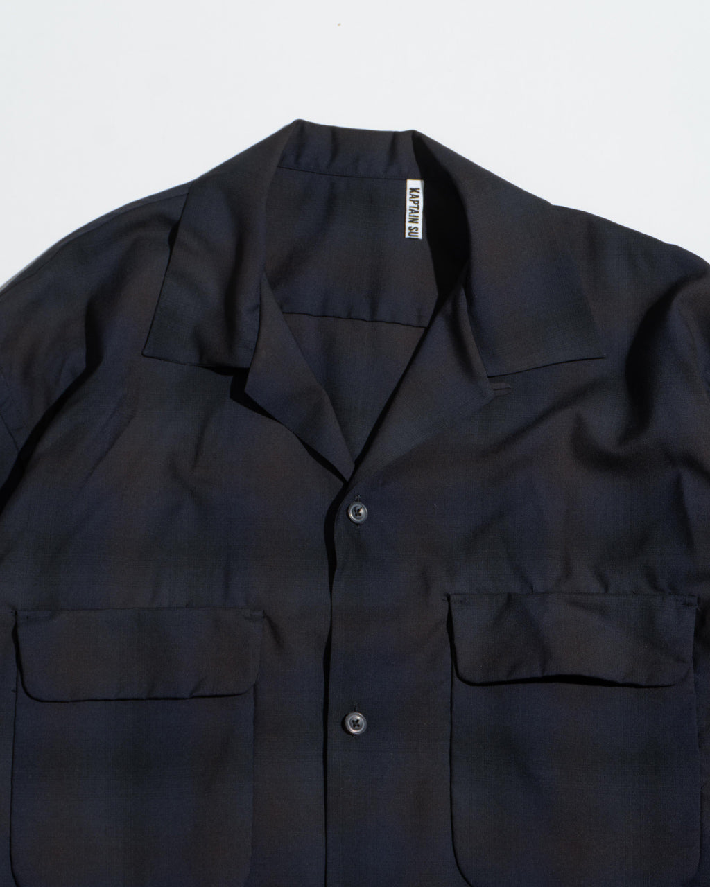 【SALE!20%OFF】オープンカラー 半袖シャツ Open Collared SS Shirt サマーウール Super140's KS25SSH04