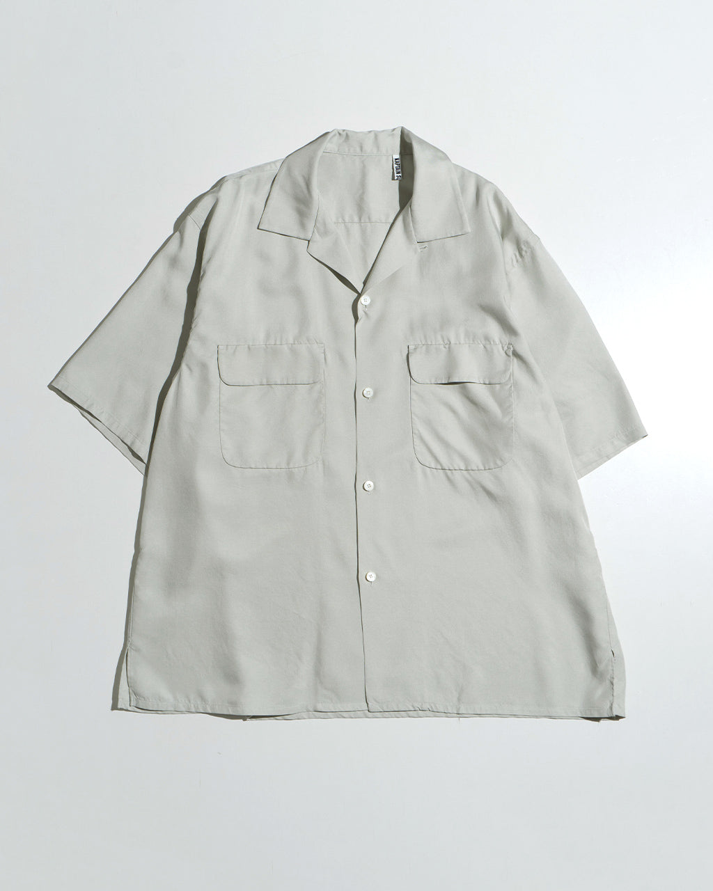 【SALE!20%OFF】オープンカラー 半袖シャツ Open Collared SS Shirt シルク100%ギャバジン スウェード起毛加工 KS25SSH10