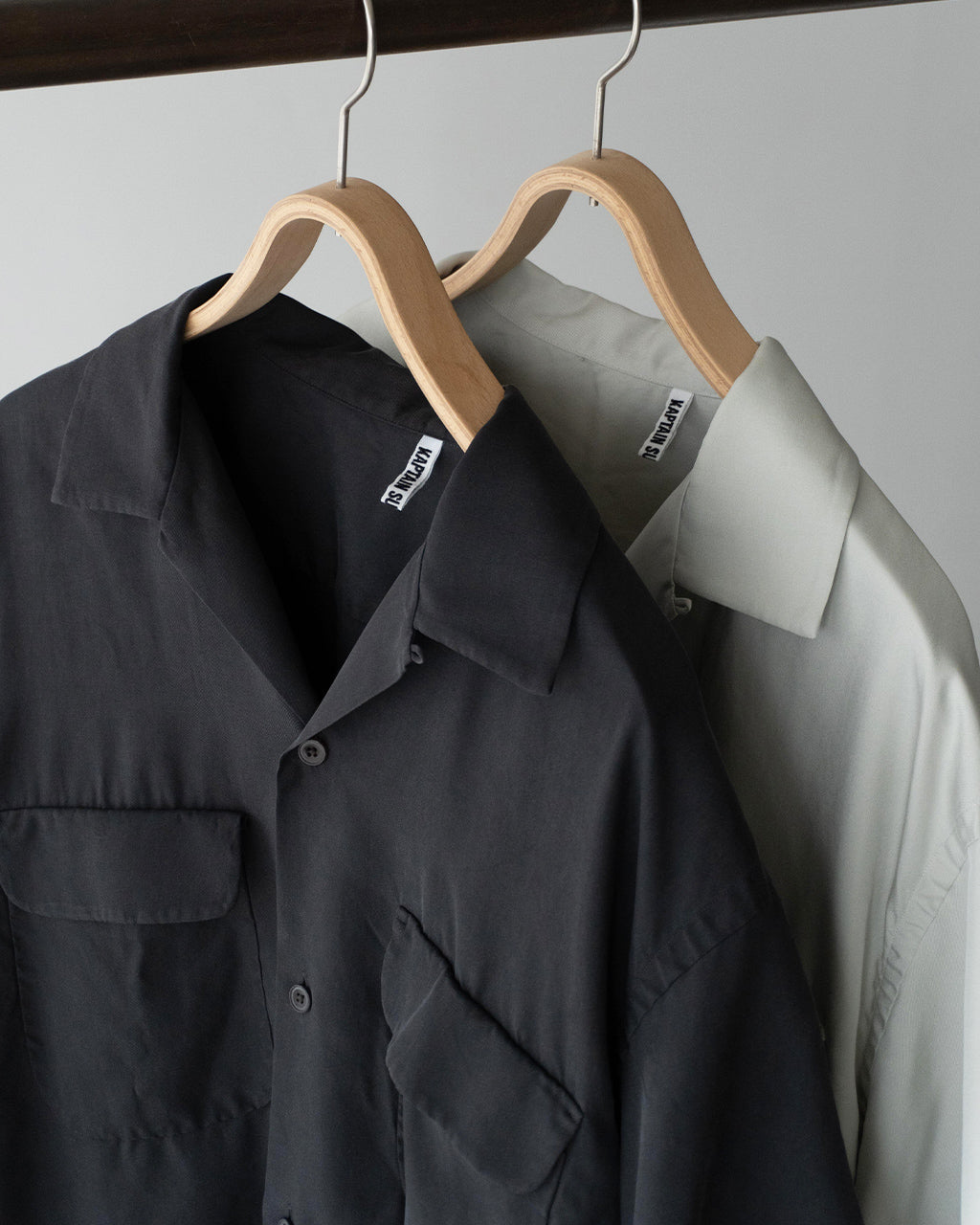 【SALE!20%OFF】オープンカラー 半袖シャツ Open Collared SS Shirt シルク100%ギャバジン スウェード起毛加工 KS25SSH10