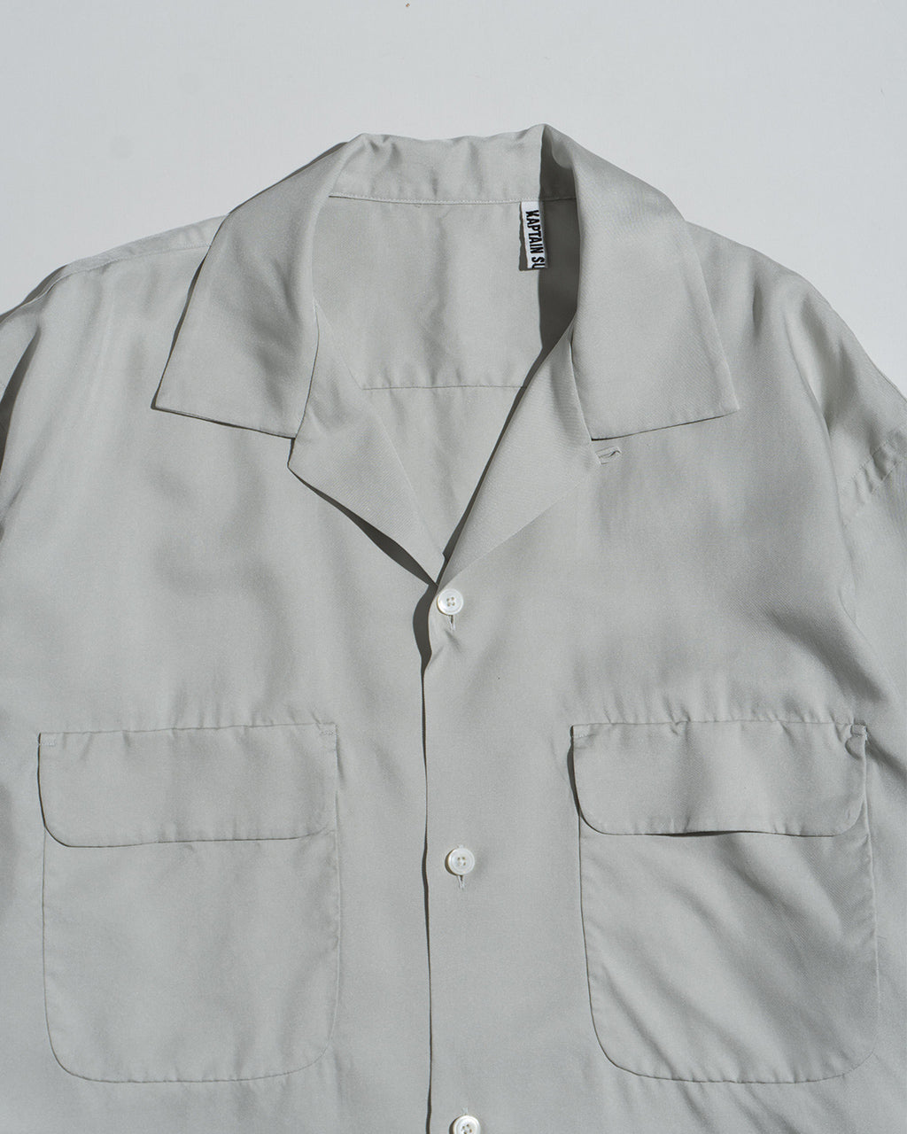 【SALE!20%OFF】オープンカラー 半袖シャツ Open Collared SS Shirt シルク100%ギャバジン スウェード起毛加工 KS25SSH10