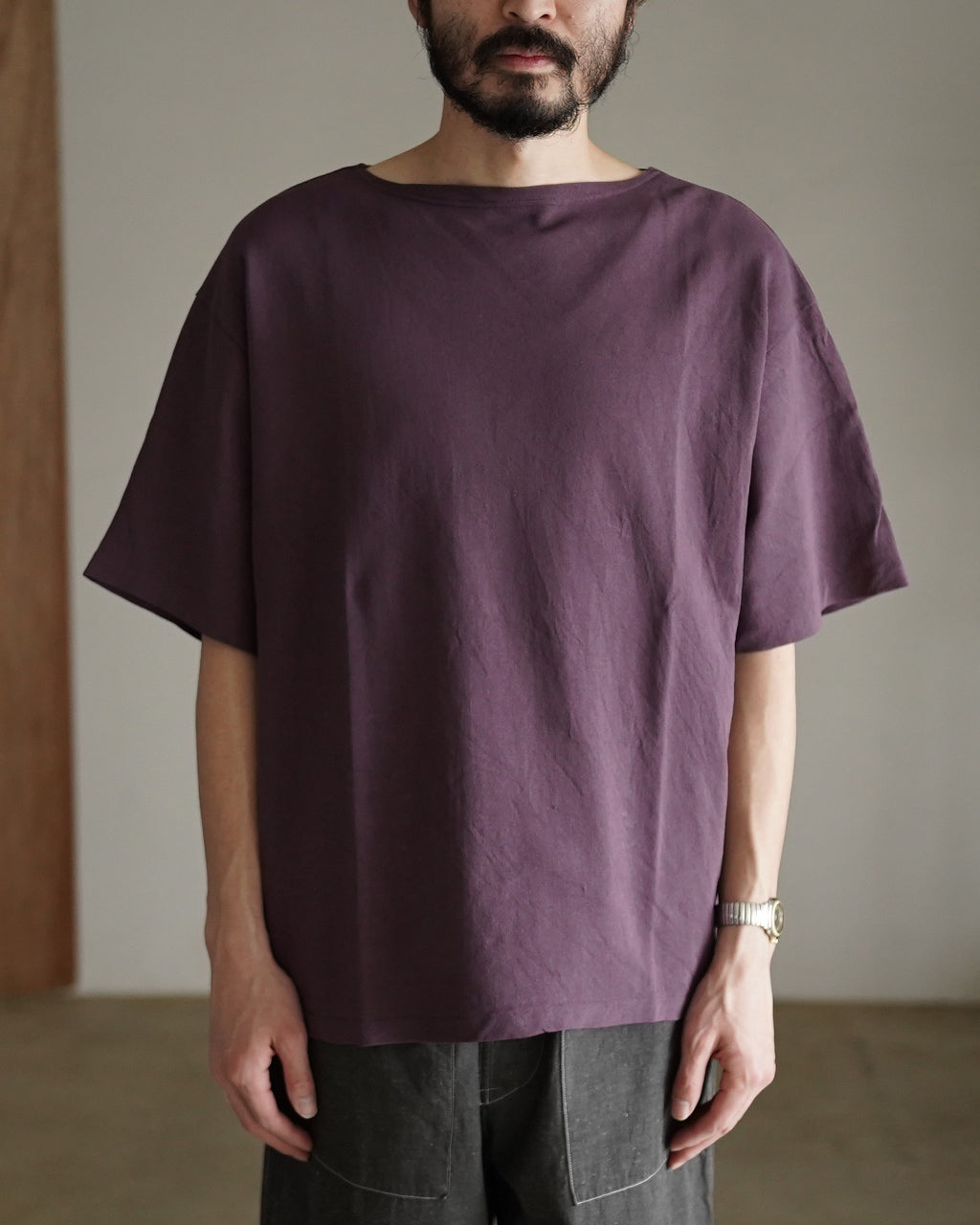 Washi Tenjiku Boatneck Half-sleeve Tee KS26SCS14