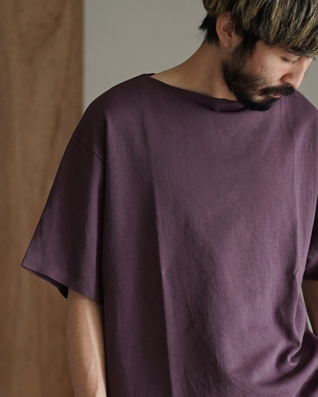 Washi Tenjiku Boatneck Half-sleeve Tee KS26SCS14