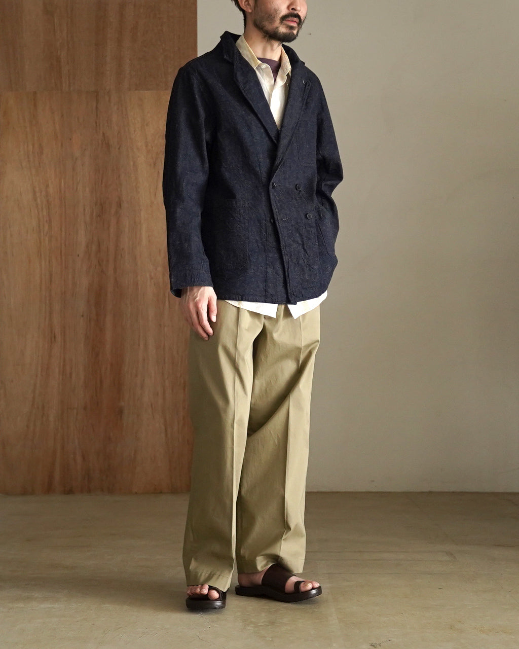 Cotton Linen Denim DB Take Easy Jacket KS26SJK33