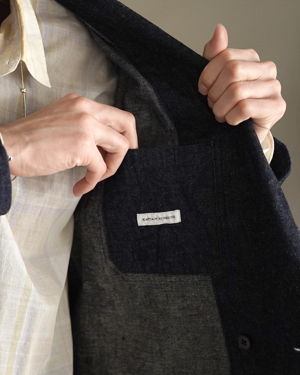 Cotton Linen Denim DB Take Easy Jacket KS26SJK33